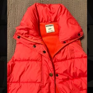 Orange Old Navy Puffer Vest